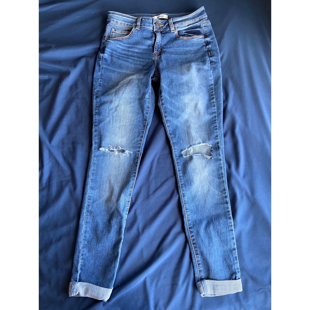 Refugee Denim Destruction Cuffed Jeans